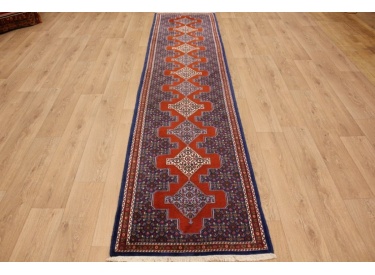 Persian carpet "Seneh" runner Wool 356x81 cm Red