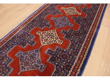 Persian carpet "Seneh" runner Wool 356x81 cm Red