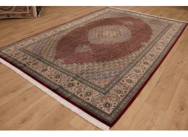 Persian carpet Tabriz mahi with Silk 303x203 cm black