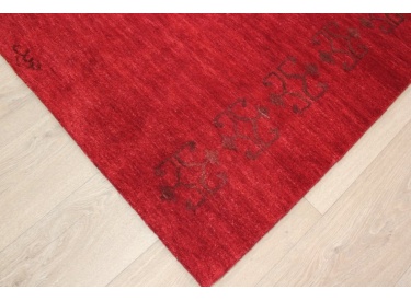 Oriental carpet Loribaft virgin wool & silk 132x91 cm