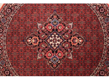 Hand-knotted fine Persian carpet "Bidjar" 104x102 cm Red ROUND
