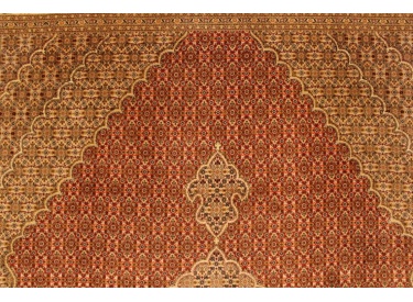 Perserteppich Täbriz Mahi mit Seide rot  298x202 cm 