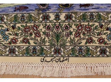 Persian carpet "Isfahan" with silk 172x115 cm