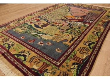 Hand-knotted Antic Persian carpet "Kashan" 202x130 cm