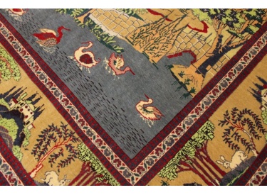 Hand-knotted Antic Persian carpet "Kashan" 202x130 cm