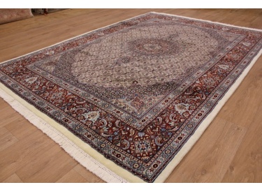 Persian carpet "Moud" with silk 290x205 cm Beige