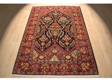 Persian carpet Ghom pure wool 214x143 cm Dark blue