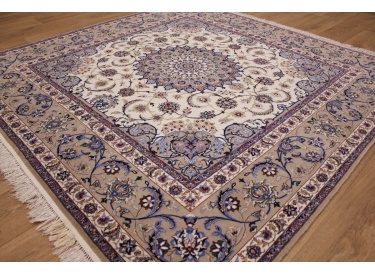 Perser Teppich "Isfahan" mit Seide 210x210 cm