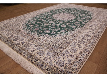 Fine Persian carpet "Nain" 6la with silk 300x200 cm