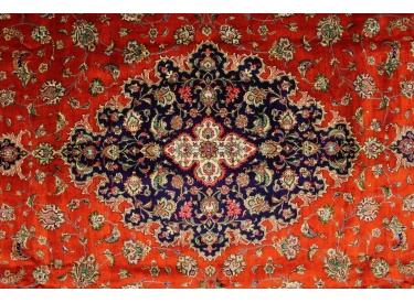 Persian carpet Ghom virgin silk 344x244 cm Red