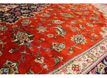 Persian carpet Ghom virgin silk 344x244 cm Red