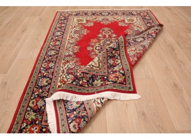 Fine Persian carpet "Ghom" Wool 200x130 cm Red