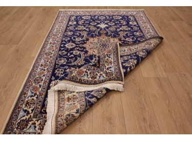 Persian carpet Nain 9la with natural silk 210x130 cm