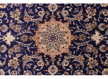 Persian carpet Nain 9la with natural silk 210x130 cm