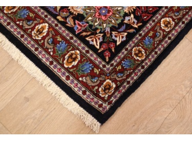 Persian carpet "Ghom" with Silk 90x60 cm Blue