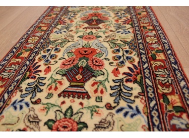 Persian carpet Runner "Waramin" with silk 155x50 cm