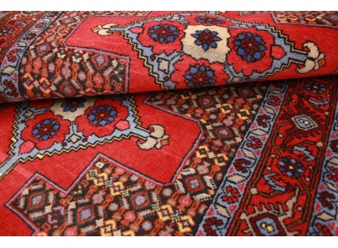Persian carpet "Seneh" runner Wool 336x90 cm Red