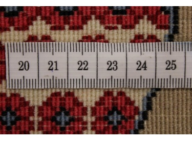 Perserteppich Ghom aus Wolle 118x74 cm Beige