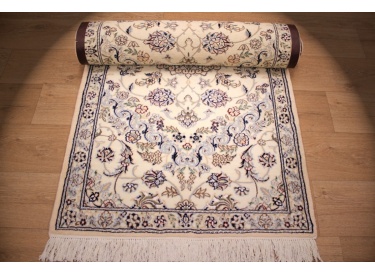 Persian carpet Nain 9la Runner with Silk 310x90 cm