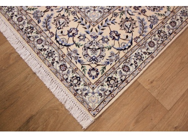 Persian carpet "Nain" 6la with Silk 360x260 cm Beige