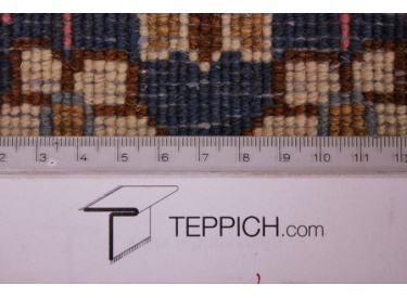 Perser Teppich "Kerman" Wollteppich 124x62 cm Blau