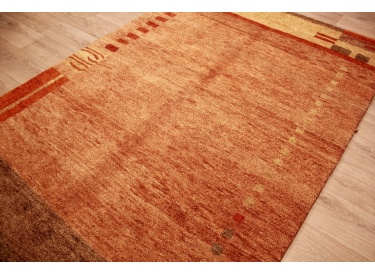 Oriental carpet "Gabbeh" pure wool 237x159 cm Brown