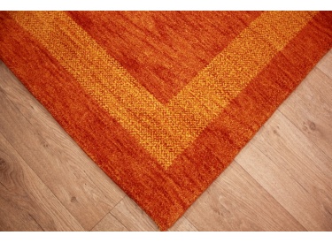 Oriental carpet "Gabbeh" pure wool 242x168 cm Orange