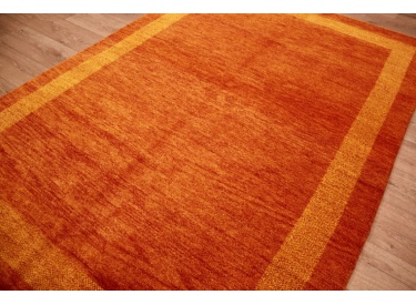 Orientteppich Läufer Gabbeh Teppich Braun Orange 100% Wolle Brücke 80x250 cm 