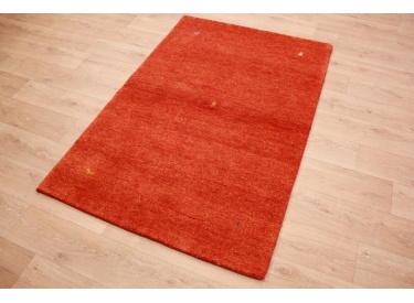 Oriental carpet "Gabbeh" pure wool 176x123 cm Orange