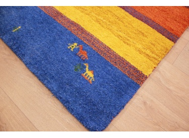 Oriental carpet "Gabbeh" pure wool 185x123 cm Yellow