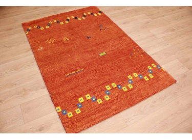 Orient Teppich "Gabbeh" reine Wolle 180x120 cm Orange