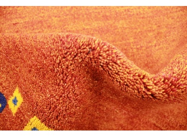 Orient Teppich "Gabbeh" reine Wolle 180x120 cm Orange