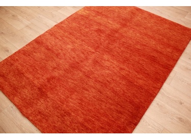 Oriental carpet "Gabbeh" pure wool 200x146 cm Orange