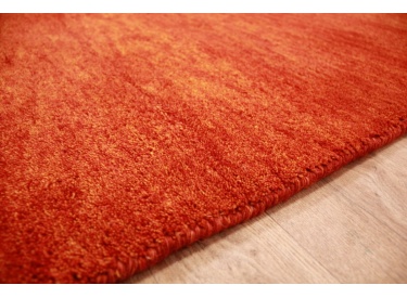 Oriental carpet "Gabbeh" pure wool 200x146 cm Orange