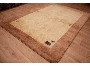 Oriental carpet "Gabbeh" pure wool 235x169 cm Beige