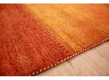 Oriental carpet "Gabbeh" pure wool 198x143 cm Orange