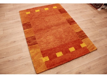 Orient Teppich "Gabbeh" reine Wolle 186x125 cm Orange