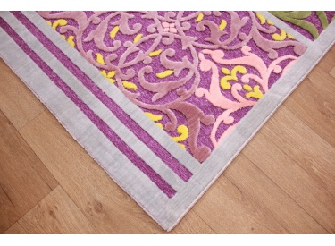 Modern oriental carpet Exir 300x200 cm Gray-Purple
