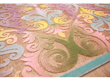 Modern oriental carpet Exir 300x200 cm Purple-Turquoise