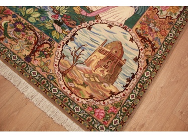 Perserteppich Tabriz mit Seide 297x201 cm Schah Abbas Design