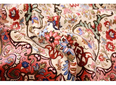 Persian carpet Qum pure Silk 156x102 cm Beige