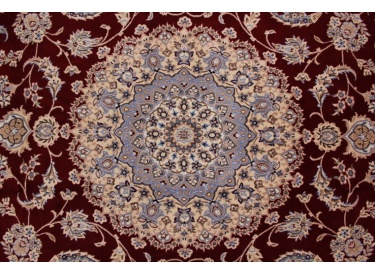 Persian carpet Nain with Silk 365x250 cm Red