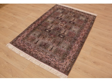 Hand-knotted Oriental carpet "China" pure silk 186x127 cm
