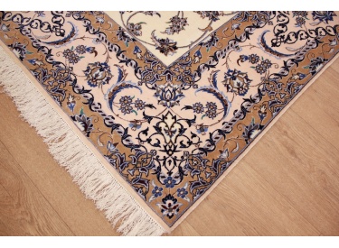Persian carpet Nain 6la with silk 245x160 cm Beige