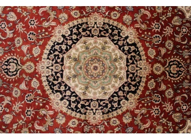 Seidenteppich China Orientteppich 185x125 cm Rot