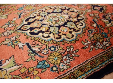 Persian carpet Ghom pure silk rug 77x52 cm
