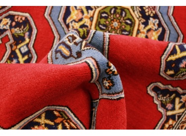 Perser Teppich Ghom Wollteppich 132x75 cm Rot
