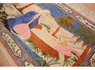 Perser Teppich "Tabriz" Bilderteppich 142x87 cm
