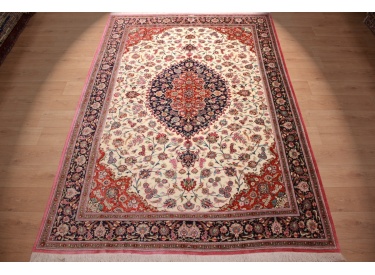 Persian carpet Ghom pure silk 297x203 cm Beige