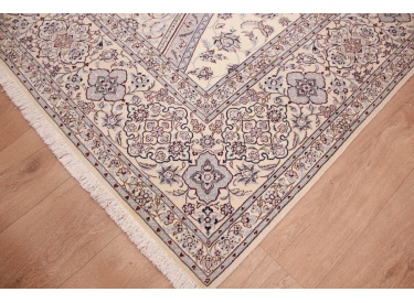 Persian carpet "Nain" 6la with Silk 355x255 cm Beige